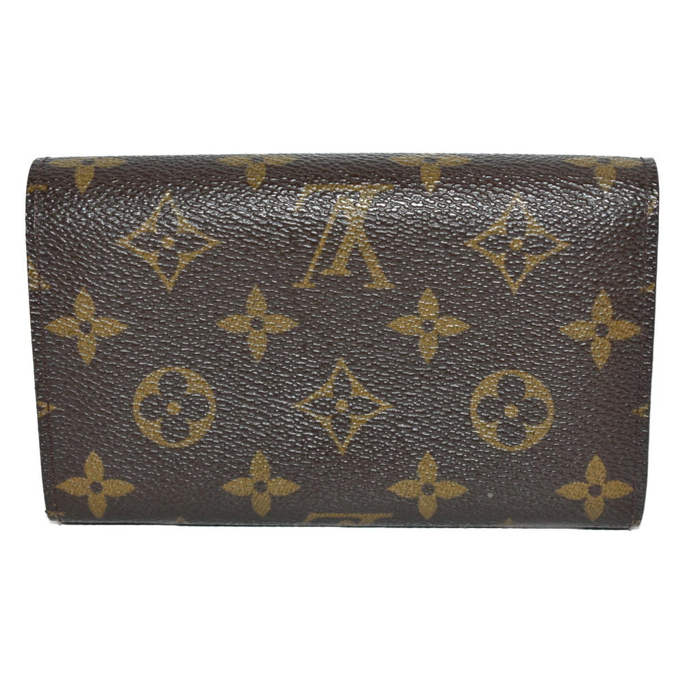 Louis Vuitton Portemonnaie Bietrezor Monogram Wallet fold Brown Canvas Bi